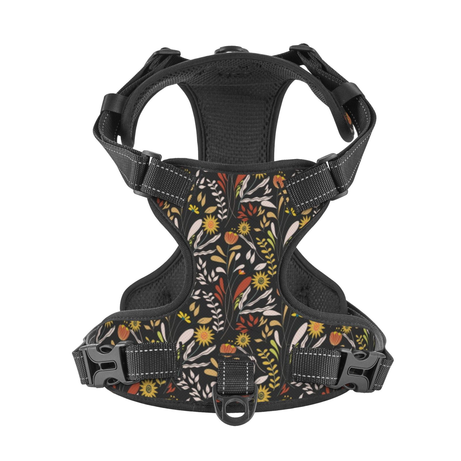 Kdxio Daisies Flowers Print No Pull Dog Harness Adjustable Reflective Oxford Easy Control Medium Large Dog Harness for Training and Everyday-Medium