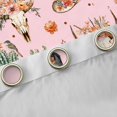 thumbnail image 4 of Feelyou Kawaii Pink Cowgirl Black Out Curtains, Tribal Western Cowboy Curtains Pack of 2 (42x63 Each), Flower Skeleton Skull Bedroom Curtains, Living Room Curtains Decor, 4 of 6