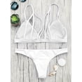 thumbnail image 5 of ZAFUL for Women Back Strappy Padded Bathing Suit White S, 5 of 6