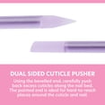 thumbnail image 6 of Czech Glass Cuticle Pusher by Bona Fide Beauty - Duel Ended Manicure Stick in Lilac Purple, 6 of 6