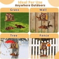 thumbnail image 6 of ATSKIM Squirrel Feeders for Outside, Wooden Squirrel House for Outdoors, Hang Squirrels Picnic Table Feeder with Benches, Chipmunk Window Nesting Box for Peanut, Corn, Nut, 6 of 7