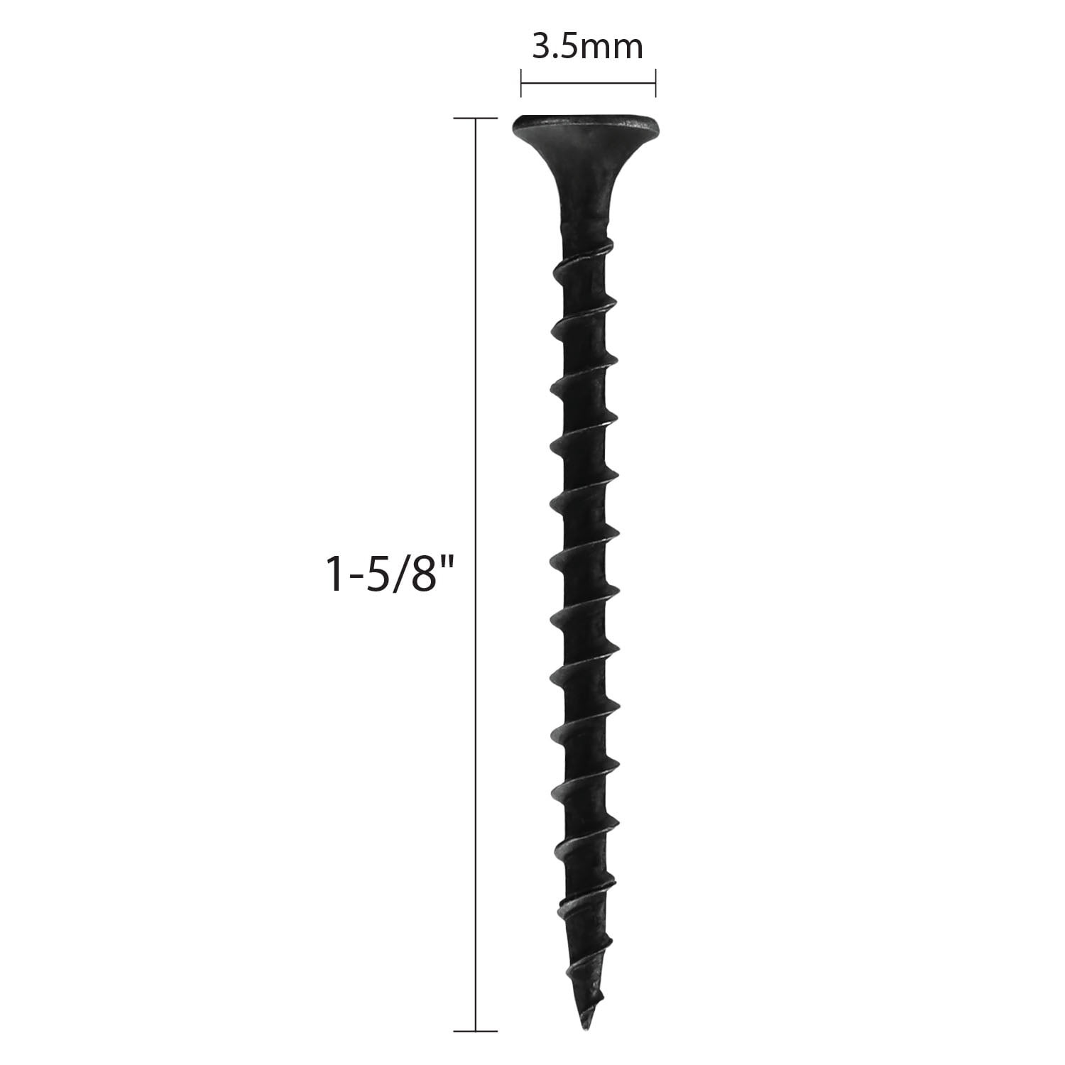 Freeman SCRDW-158 #6 x 1-5/8" Phillips Bugle Head Drywall to Wood Screws (1000 Count)