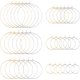thumbnail image 1 of Aros de acero inoxidable chapados en oro de 18 quilates con cuentas, dijes para copas de vino, aros redondos para hacer aretes colgantes., 1 of 9