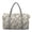 Black Leaf Sketch, variant on Grey Ink Floral Pattern Quilted Luggage Bag for Dad with Separate Compartment & Smooth Zipper, Universal Fit Travel Bag Soft Duffle