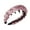 Pink, variant on Cloth Wrapped Wavy Hairband with Teeth Comb Textured Plastic Headband for Women Non-Slip Hair Accessory Decorative Hair Pin for Long Short Curly Straight Hair Party Work School Gift