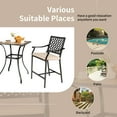 thumbnail image 4 of Topbuy 4 Piece Patio Bar Height Chairs Outdoor Bar Steel W/ High-Density Seat Cushions Cozy Footrest Heavy-Duty Steel Frame Outside Bar Chair, 4 of 6