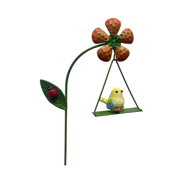 zhangmingg Decorative Garden Markers Animal and Stakes for Inserting Customizable Card Slot Signs