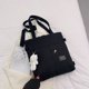thumbnail image 1 of Bolso de hombro de lona para mujer, bolso de mensajero escolar de gran capacidad para estudiantes (negro) Ndcxsfigh Para Estrenar, 1 of 6