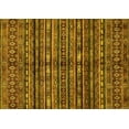 thumbnail image 1 of Ahgly Company Machine Washable Indoor Rectangle Abstract Yellow Modern Area Rugs, 5' x 8', 1 of 4