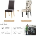 thumbnail image 3 of Dining Room Chair Covers Slipcovers Set of 6, Spandex Super Fit Stretch Removable Washable Kitchen Parsons Chair Covers Protector for Dining Room,Hotel,Ceremony, 3 of 6