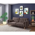 thumbnail image 1 of Sofá Cama Makora Merlak Chocolate Velvet 3 Posiciones con Soft Foam Reclinable, 1 of 10