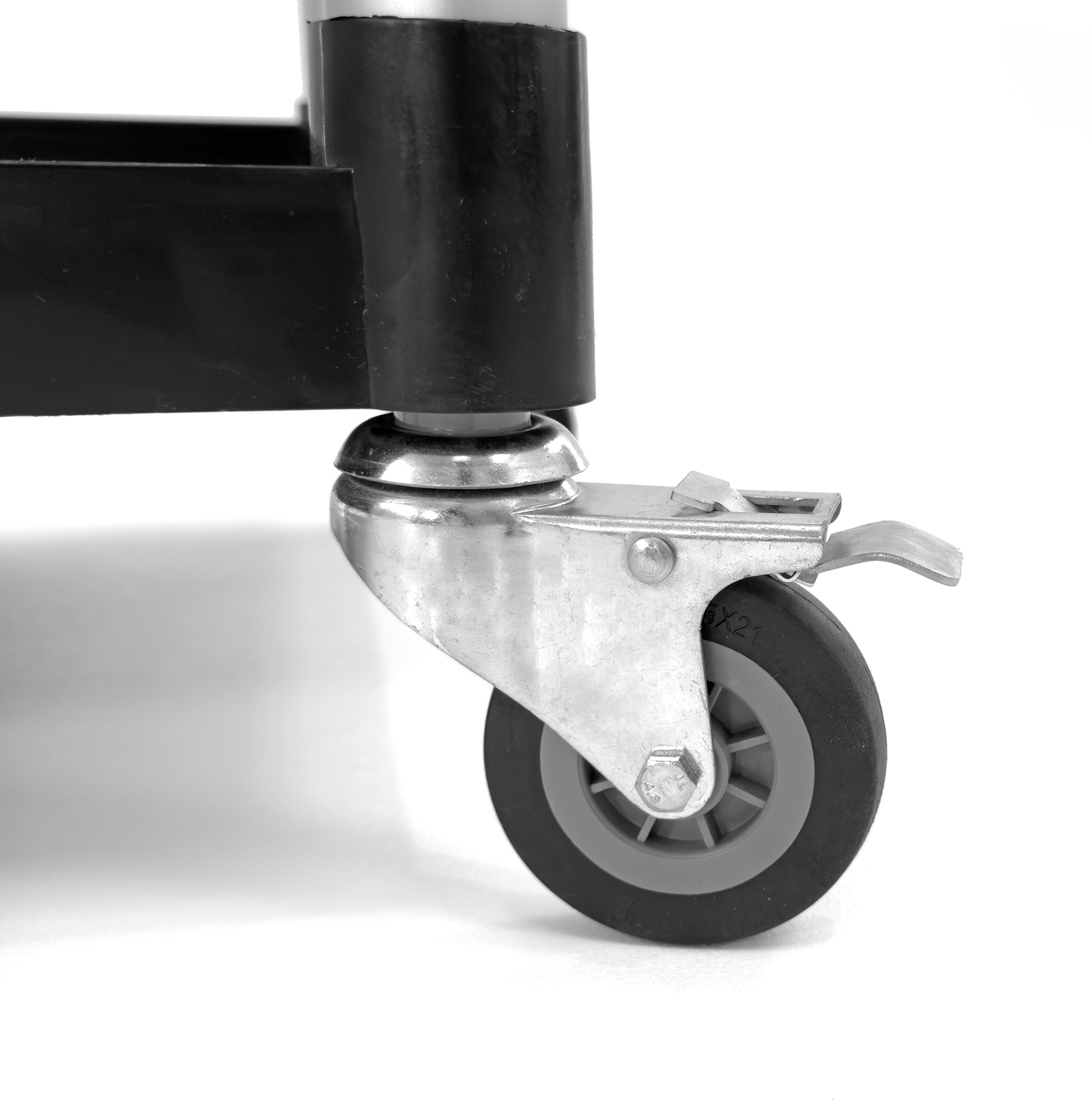 Commercial 3-Shelf Rolling Service Utility Cart | Capacity 390 lbs. | 37" x 34" x 16" | Black