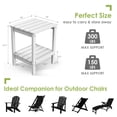 thumbnail image 5 of FURRYFECTION Outdoor White Side Table set of 2, 2-Shelf Plastic End Table for Indoor Outside(set of 2), 5 of 8