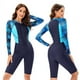 thumbnail image 3 of Traje de surf con costuras estampadas de manga larga integradas, traje de baño de mujer con protección solar, traje de buceo, traje de baño sexy, 3 of 5