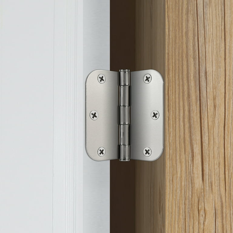 トニー　AHJNT　５個 Hyper Tough Satin Nickel Door Hinge 3-1/2 in. x 5/8 in. 3-Pack