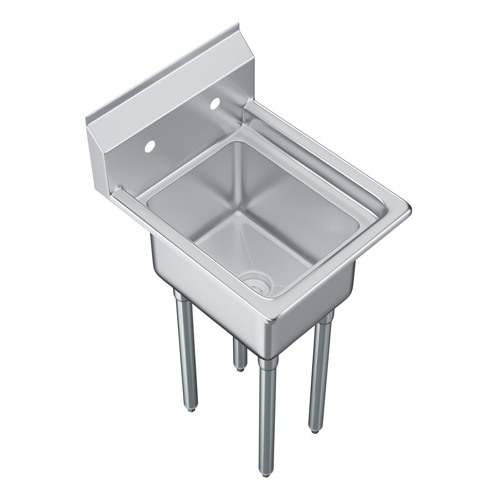 AmGood  22 in. x 18 in. Stainless Steel One Compartment Sink with 12 in. x 16 in. x 10 in. Bowl