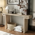 thumbnail image 2 of CQSXDA Wood Finish Console Table 60 Inches Long Rustic Farmhouse Style Entryway Sofa Table for Living Spaces, Natural Wood, 2 of 7