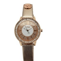I-TEM Innovation by Temi Women's 17mm Rhinestone Quartz Wristwatch, Gold