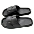 thumbnail image 3 of ZTTD Cloud Slides for Women and Men Shower Slippers Bathroom Sandals Extremely Comfy Cushioned Thick Sole Slippers Beach Shoes Black, 3 of 4