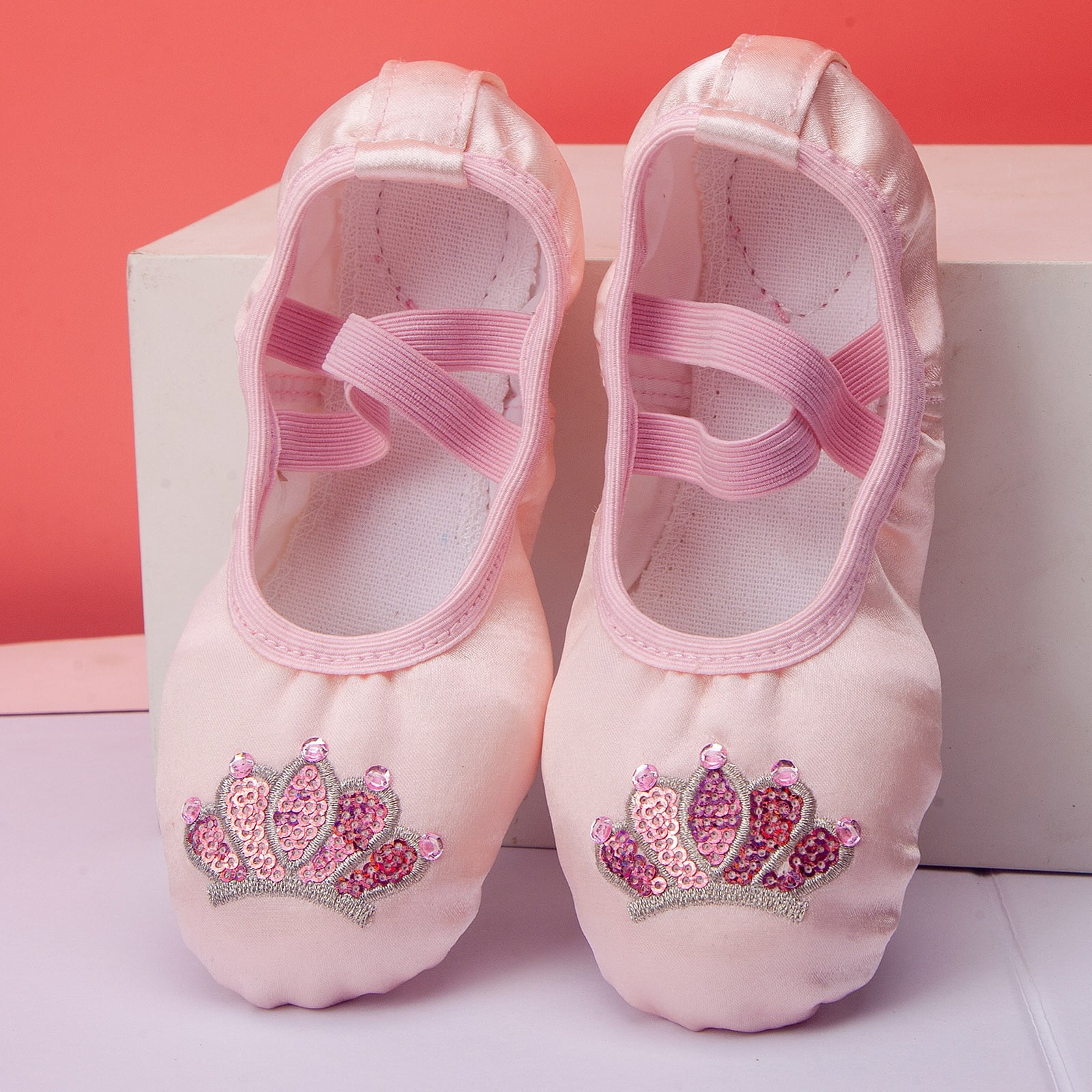 Ketyyh chn99 Baby Sneakers Ballet Shoes for Girls Sneaker Warm Dance Ballet Performance Indoor Shoes Yoga Rose Gold 13 Little Child Walmart