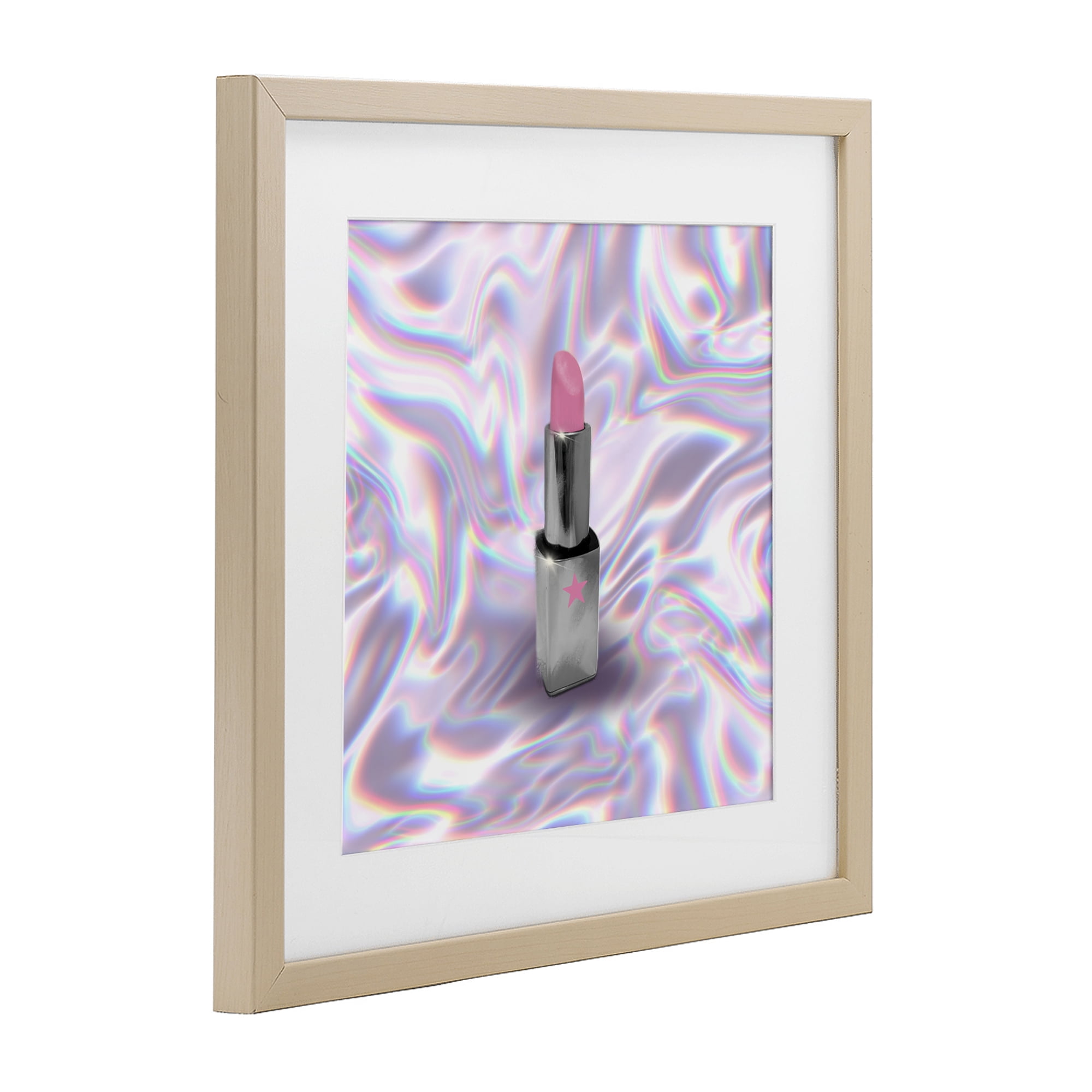 Stupell Industries Iridescent Icon Lipstick Birch Framed Print Under Glass, design by Matthew Piotrowicz