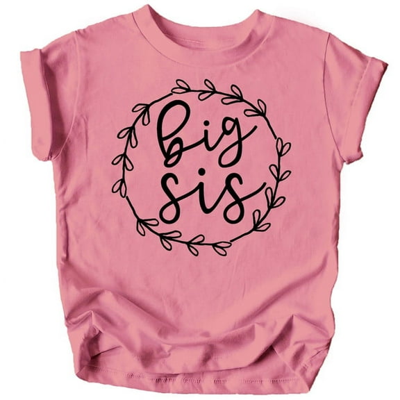 Olive Loves Apple Big Sis Lil Sis T-Shirts and Bodysuits for Baby and Toddler Girls Sibling Outfits Mauve Shirt