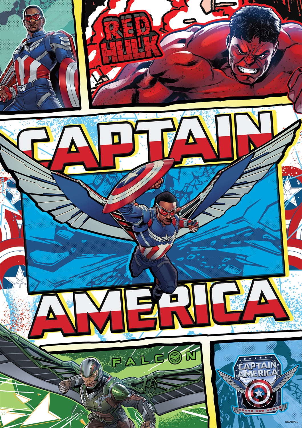 Buffalo Games Marvel - Captain America: Brave New World 500-Piece Interlocking Jigsaw Puzzle for Adults Ages 14 and Older