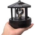 thumbnail image 2 of Solar Lighthouse with Rotating LED Reflector Garden Decor Solar Light Garden Lights Decorative Lighthouse (Black), 2 of 5