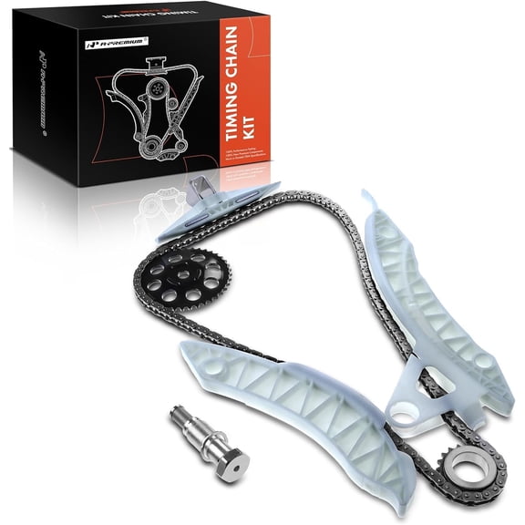 A-Premium Engine Timing Chain Kit W/Tensioner & More [fits DOHC, 4Cyl 1.6L] Compatible with Mini Cooper [R56 Series] 2007-2012, Turbo, Replace# 11314609483, 11317534833, 11317516088, 11217534654