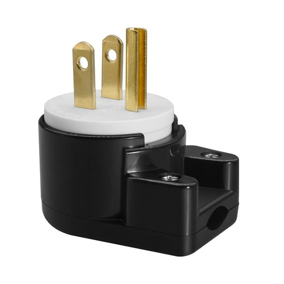 Strhowill 1 pack right angle Nema 5-15P 15A 125V AC Plug,90 Degree USA Canada Male plug,12 Direction Male US 3Pole AC Connector.