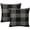 Plaids-black & Grey, variant on 16x16 Inch Pack of 2 Farmhouse Buffalo Plaids Decorative Throw Pillow Covers Outdoor Classic Rustic Retro Square Cushion Cases Home Decor Check for Porch Couch Patio Bed, Black White