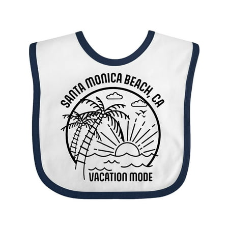 

Inktastic Summer Vacation Mode Santa Monica Beach California Gift Baby Boy or Baby Girl Bib
