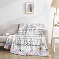 thumbnail image 7 of Yibo Happy Retirement Gifts for Women Blanket Flannel Soft and Comfortable Anti-static Bed Sofa Blanket, 7 of 7