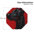 thumbnail image 2 of Sigee Black Dog Red Background for Water-Resistant, Heat-Resistant, Non-Slip Leather Coasters Set, Ideal for Coffee Table, Office, Bar, Home Decor-Octagon, 2 of 6
