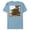Ocean Blue, variant on Star Wars The Mandalorian The Child Scene - Short Sleeve Blended T-Shirt for Adults - Customized-Dark Heather