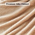 thumbnail image 5 of Super Soft Throw Blanket Brown Premium Silky Flannel Fleece Leaves Pattern Lightweight Bed Blanket All Season Use (Brown, Throw(50"x60")), 5 of 9
