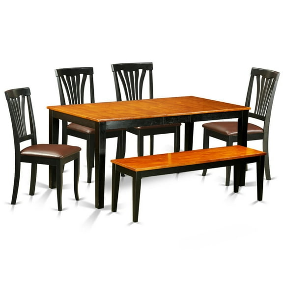 Nicoli 6 Piece Lath Back Dining Table Set