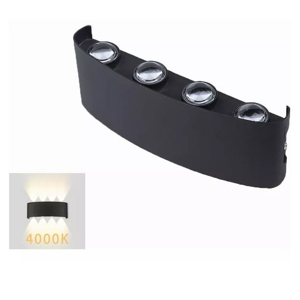 Luces de pared LED Jadeshay arriba y abajo Aplique de pared negro IP65