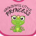 thumbnail image 4 of Inktastic Grandpa's Little Princess Cute Frog Girls Baby Bib, 4 of 4