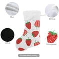 thumbnail image 3 of Coolnut Strawberry Christmas Stocking Personalized Large Candy Stocking, Xmas Stockings Decoration Hanging Gift for Family Holiday Party Ornaments Decor Fireplace, 3 of 7