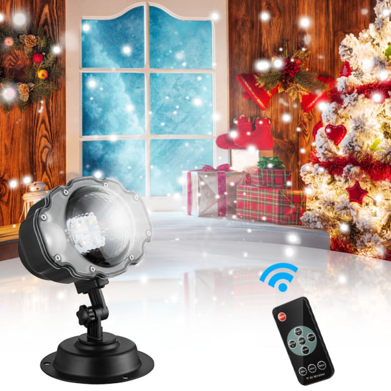 Christmas Decorative Snow Falling Light Snowfall LED Spotlight Projector Lamp 