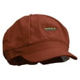 thumbnail image 5 of Two Tone Turtle Text Embroidered Cotton Elastic Big Size Newsboy Cap - Red XL-2XL, 5 of 5