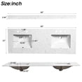 thumbnail image 5 of Artificial Stone Vanity Top with Assembled Undermount Sink 3 Faucet Holes for Bathroom Makeover, 5 of 7