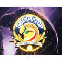 Queen Sense 24"x23" Shock Tops Beer LED Sign Light Neon Signs With Dimmer Party Home Wall Decor Lights W124STBLVVD-XLED