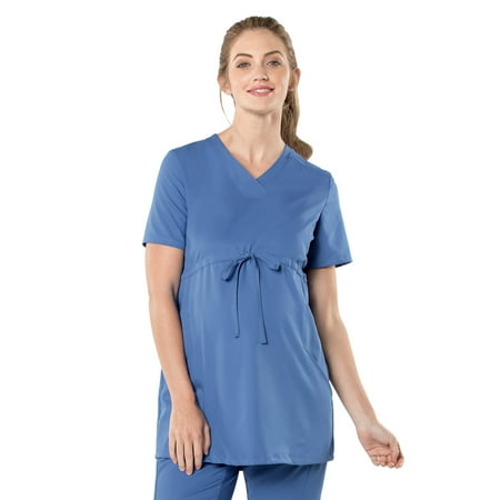 Urbane Women's Ultimate Modern Tailored Fit Breathable Fade Resistant 3 Pockets Pull Over Empire Scrub, Style 9699