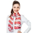 thumbnail image 2 of CBC Crown Women's Lightweight Christmas Friends Printed Christmas Themed Silk Feeling 13" x 60" Scarf, 2 of 4