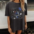 thumbnail image 4 of DPTALR Women's Round Neck Vintage Drop Sleeves Print Short Sleeve Tops Blouse, 4 of 9