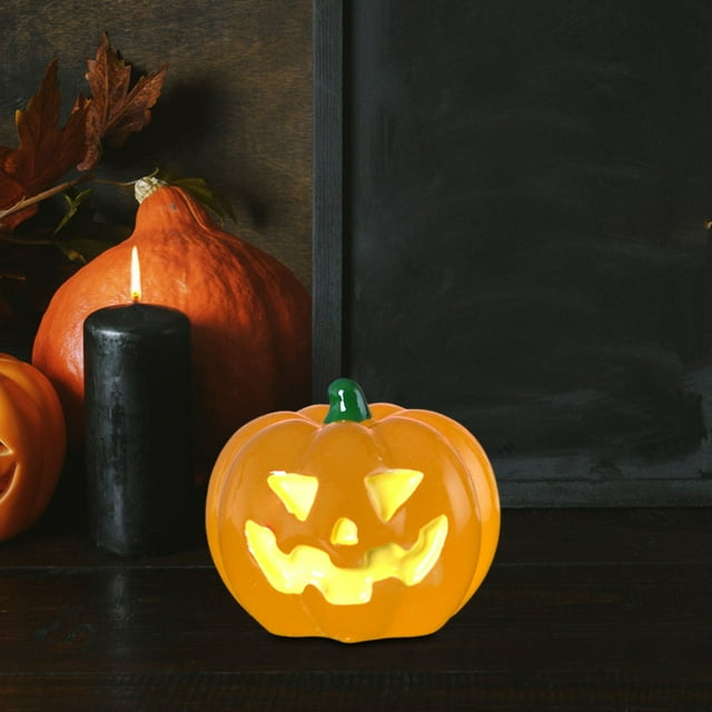Miniaturas de Jardín de Halloween: Adorable Fantasma Calabaza, Modelo En Miniatura de Bruja | Material de Resina | 2,5 Cm de Alto | Decoración Diy para Fiestas de Halloween | Juego de 1 Figura
