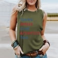 thumbnail image 2 of Trendfront Womens Patriotic Sleeveless Tank Top Crewneck Loves Jesus And America Too Letter Graphic Casual Summer Top, 2 of 4