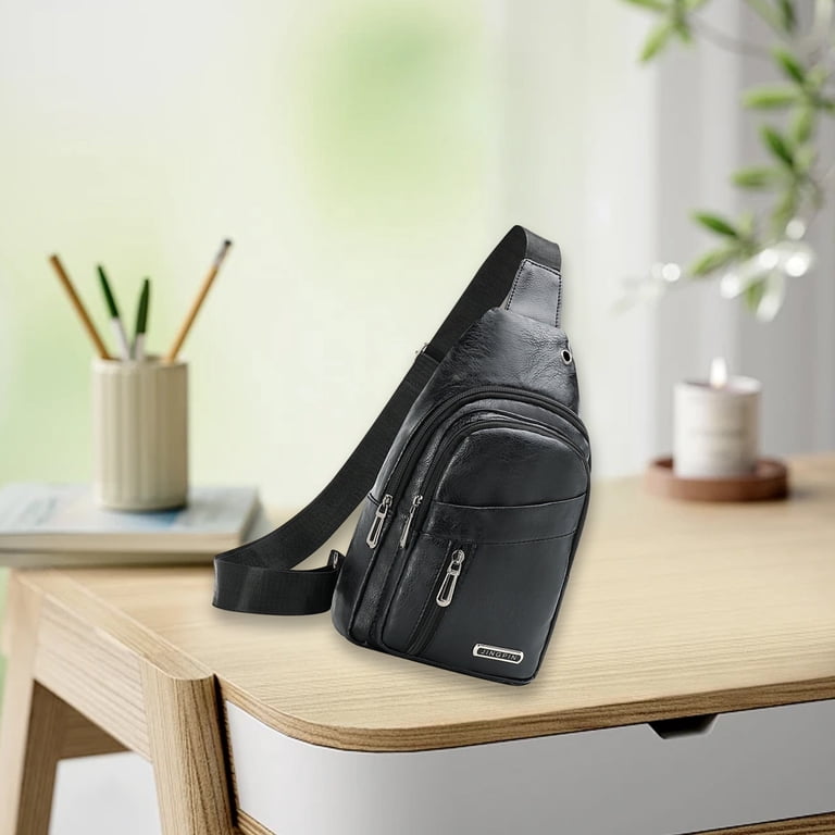 Genuine Leather Crossbody Sling Backpack for Travel Hiking s-l400.jpg main image 3